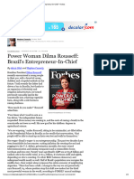 Power Woman Dilma Rousseff - Brazil's Entrepreneur-In-Chief - Forbes