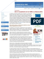 Objetivos de Desarrollo Del Milenio - Informe Mundial 2008 - ONU Perú