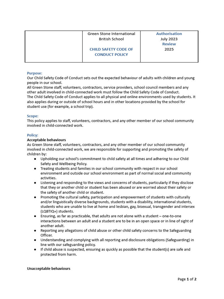 Child Safety Code of Conduct Policy (1).docx (1) PDF Child