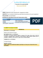 PLANEACIÓN Semana 29 - 1ero Español