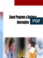 Planning & Linear Programmes - Possible Application in Business Interruption Ins