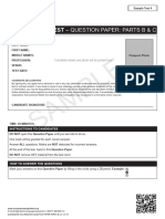Sample Test 4 PTBC Question Paper