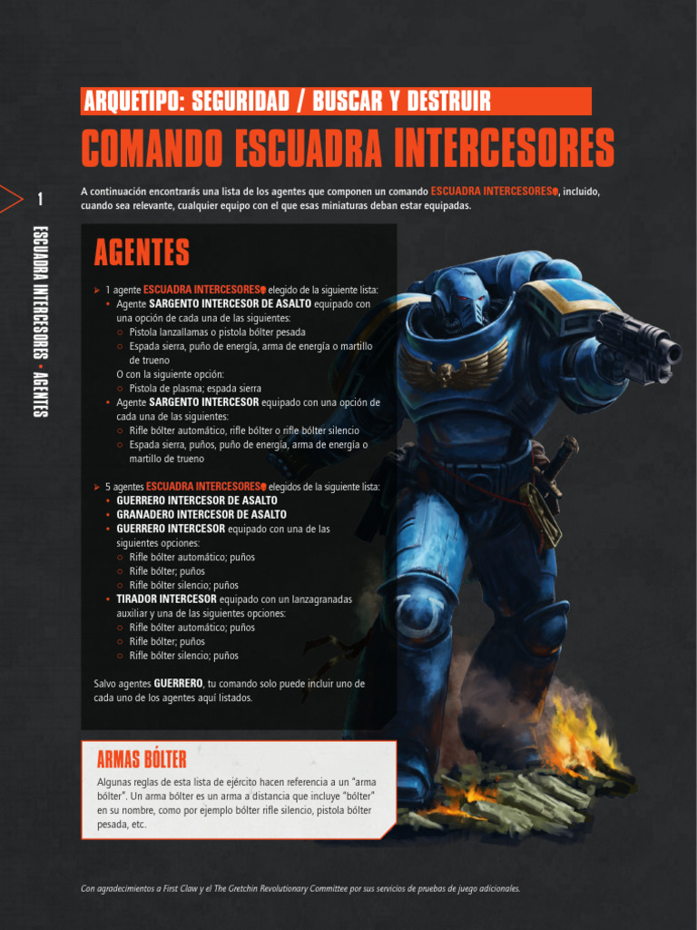 Kill Team Basics - Intercessors | PDF | Rifle | Vuelo