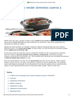 Requisitos para Vender Alimentos Caseros A Domicilio - 2023