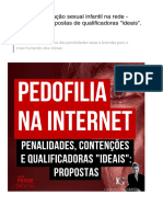 Pedofilia e Exploração Sexual Infantil Na Rede - Penalidades e Propostas de Qualificadoras _ideais_