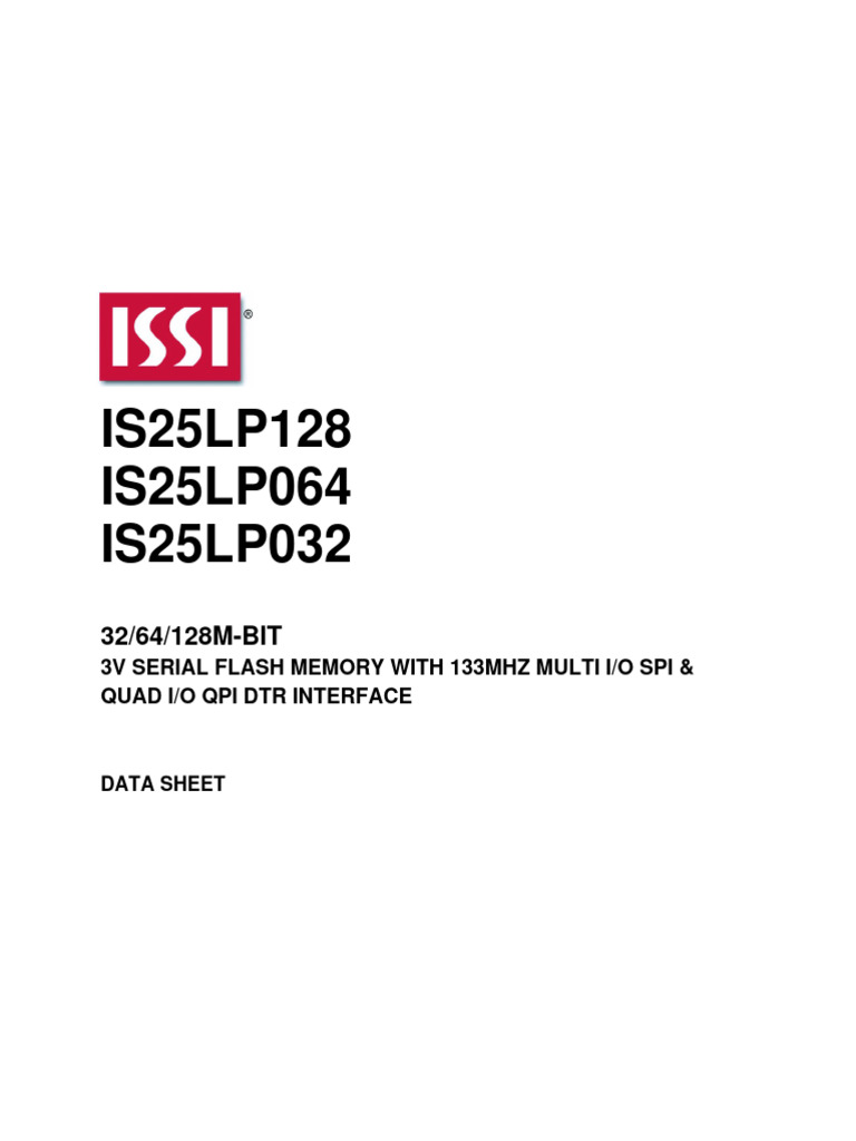 3V Serial Flash Memory Datasheet | PDF | Flash Memory | Input/Output