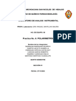 Practica No. 6 - POLARIMETRÍA II - Equipo 6.