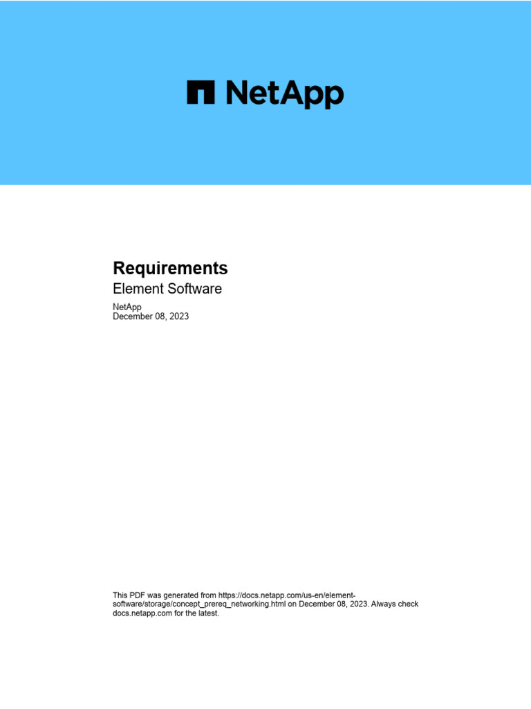 Requirements PDF Computer Network Port Networking)