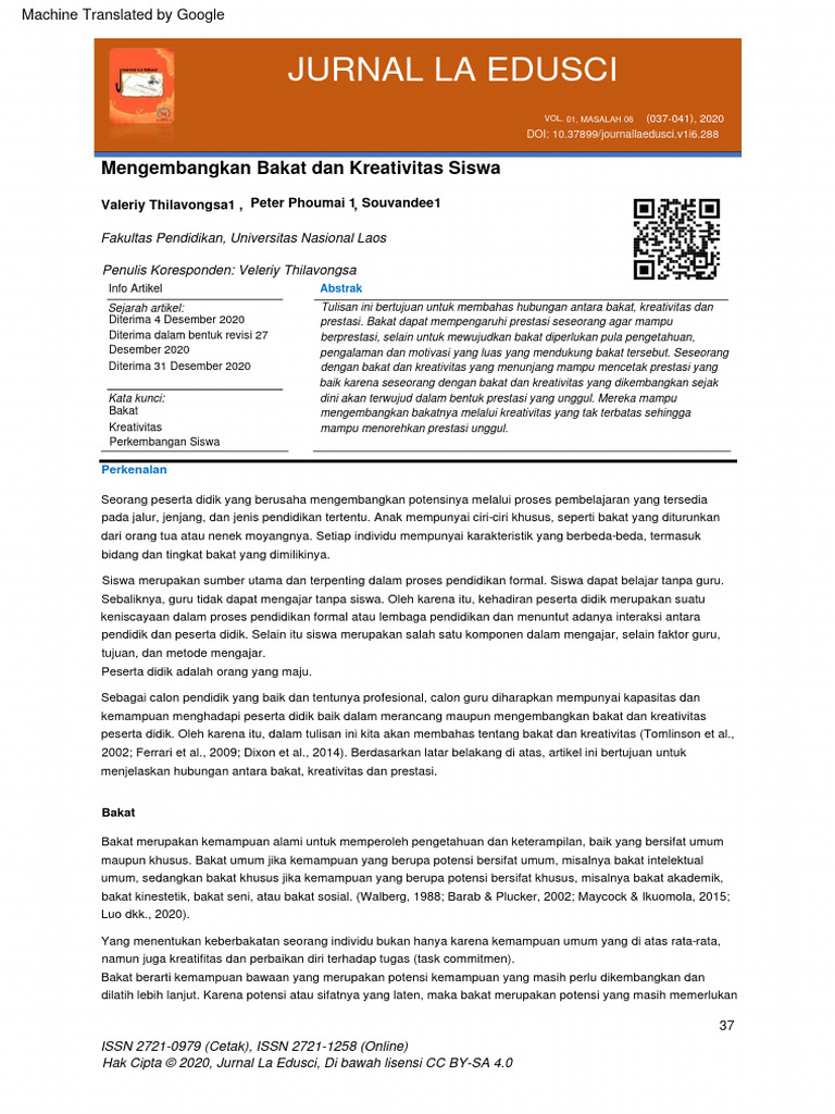 Developing The Talents and Creativity of Students-1 | PDF