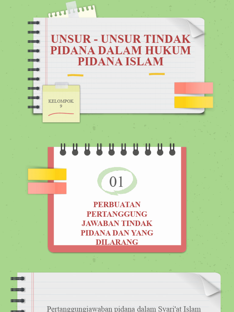 Unsur Tindak Pidana dalam Hukum Islam | PDF