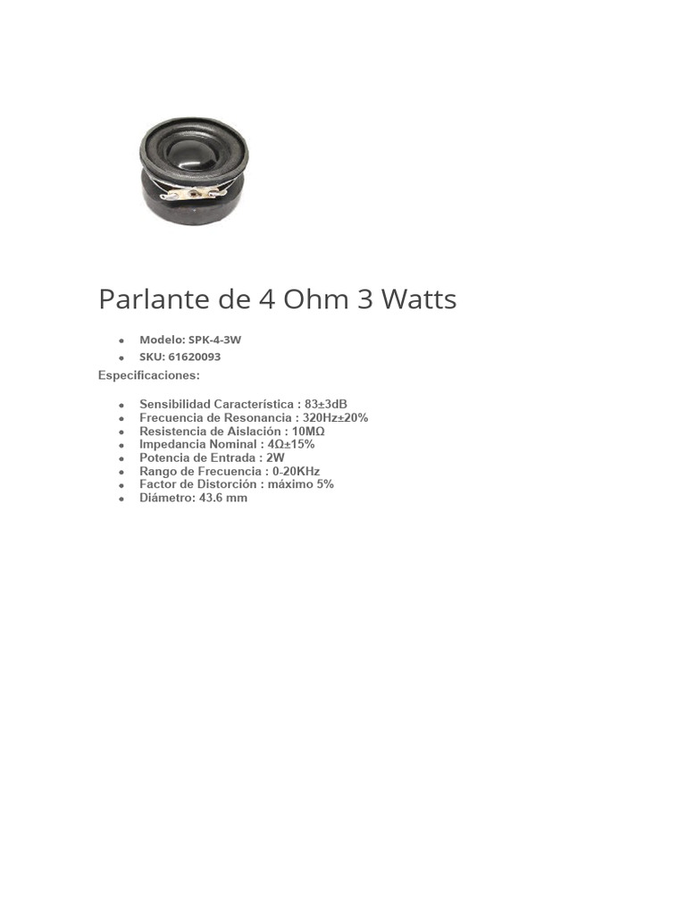 Altoparlante Ricambio Sharp 3x5 8 Ohm 3.2 Watt – Modello 1208PB068A 1st Source - Foto 3