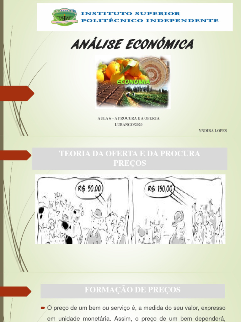 Aula 6 Análise Económica - Procura e Oferta | PDF | Demanda | Oferta e ...