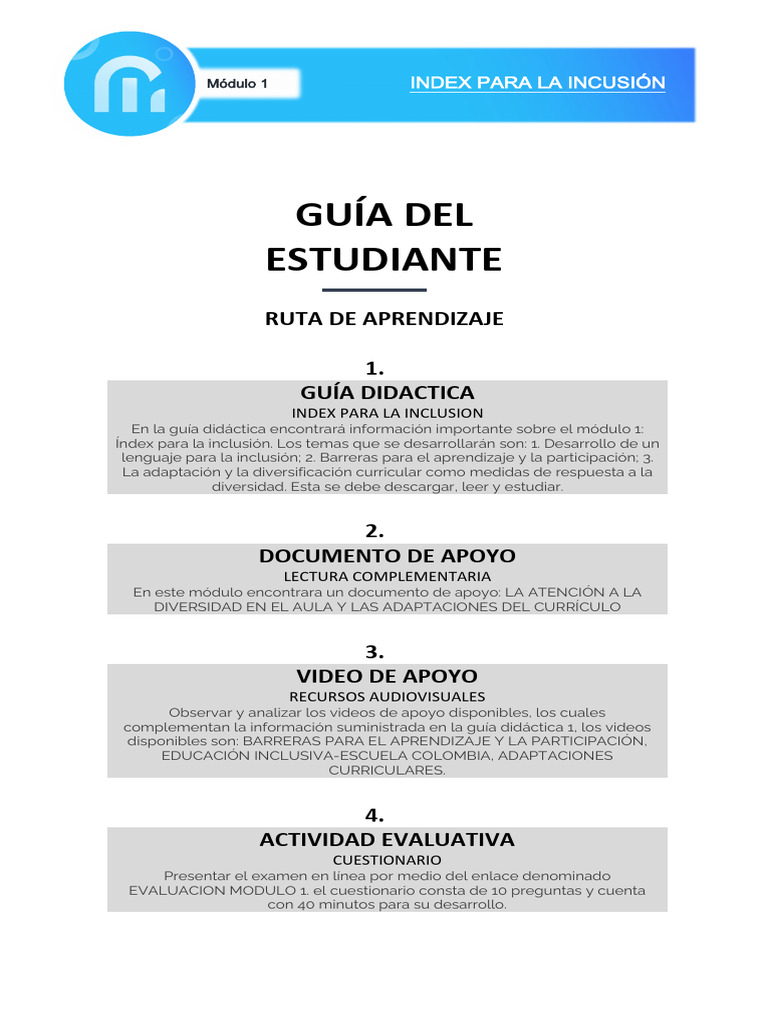 Guía Del Estudiante M1 - Ie | PDF | Crecimiento personal y profesional
