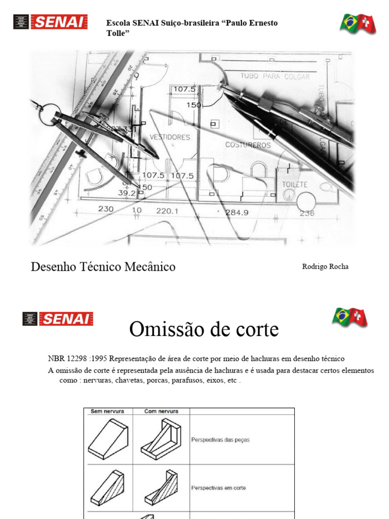 Omissão de Corte em Desenho Técnico | PDF