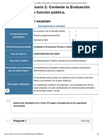 Cuestionario 2 - Conteste La Evaluación Parcial 2 Sobre La Función Pública