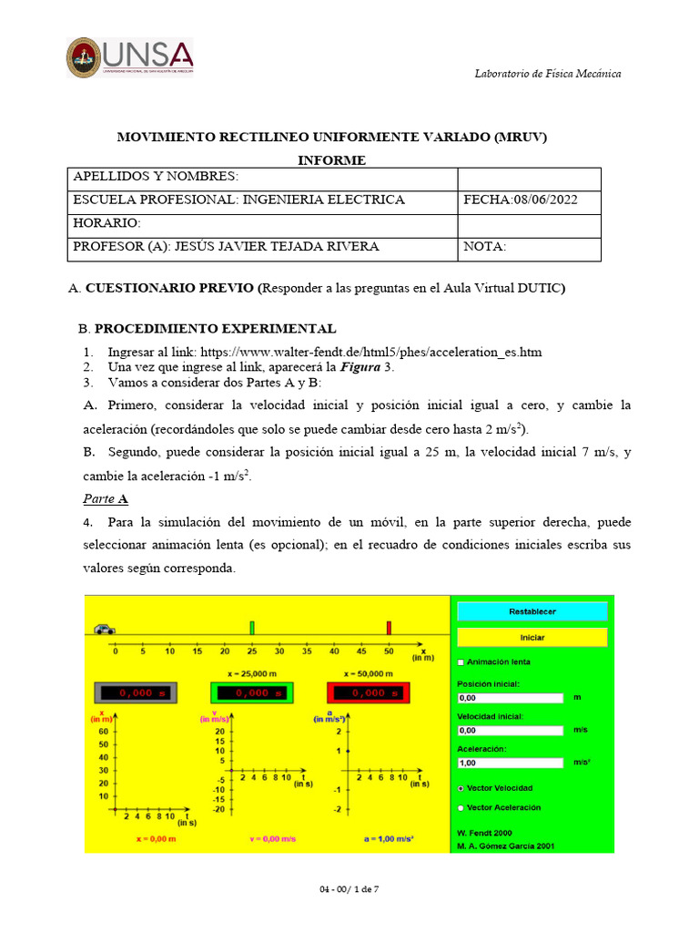 Ejercicios Resueltos de MRUV en PDF | PDF | Aceleración | Mecanica clasica