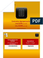 Contratos agropecuarios regulados por las Leyes 13246 y 22298