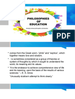 Philosophical Foundation of Education