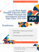 Analisis Peran Radio Republik Indonesia (RRI) Dalam Penyiaran Dan Penyampaian Informasi Pada Tahun 1945-1949