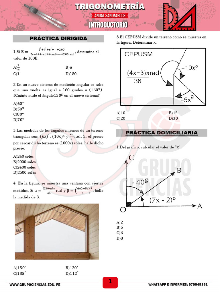 Ejercicios sobre ángulo de 160 grados | PDF | Ángulo | Geometría Elemental