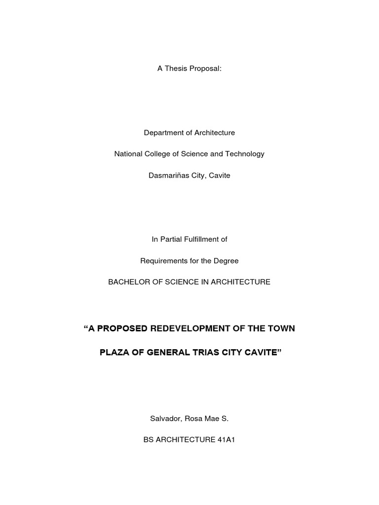 Redevelopment Proposal for General Trias Plaza | PDF