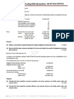 Mock Exam - Standard Costing Multi Task Questions