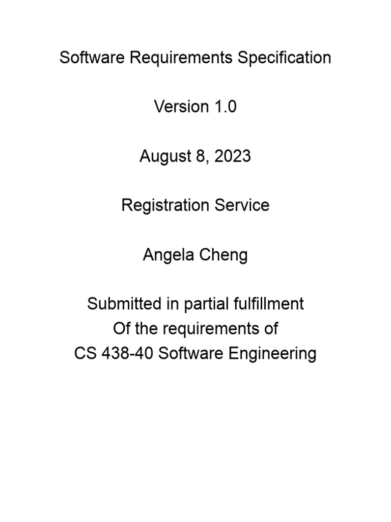 Software Requirements Specification PDF Databases Pointer