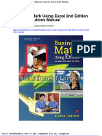 Full Download Business Math Using Excel 2nd Edition Burton Solutions Manual