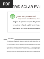 Design Toolkit SolarPV Offgrid GreenEmpowerment V2