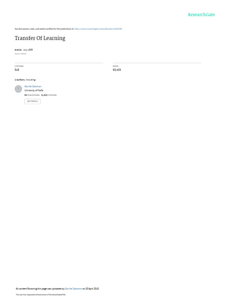 Transfer Of Learning Meaning In Bengali