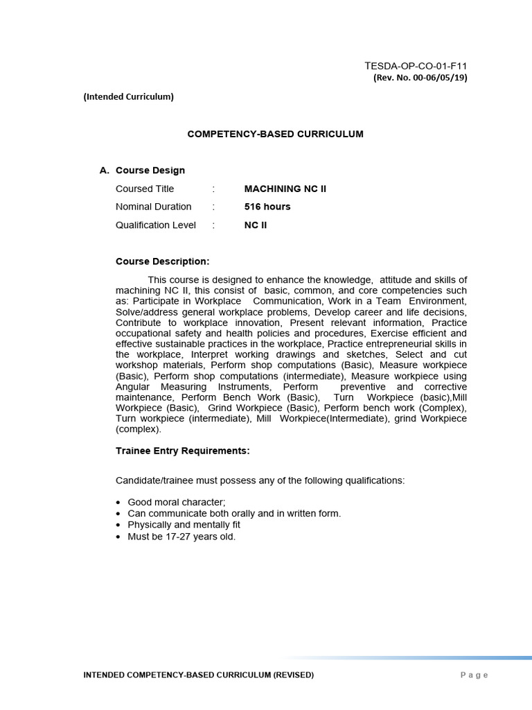 2 a 2 machining nc ii cbc with cnc pdf communication