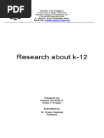 Research About k-12