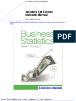 Full Download Business Statistics 1st Edition Donnelly Solutions Manual