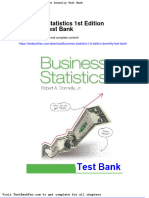 Full Download Business Statistics 1st Edition Donnelly Test Bank