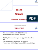 Revenue Assurance E2-E3-Finance
