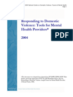 Responding To DV Tools For MH Providers