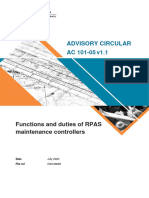 Advisory Circular 101 05 Functions Duties Rpas Maintenance Controllers