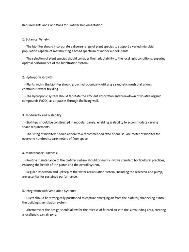 Biofilter Implementation Guidelines | PDF | Energy Conservation ...