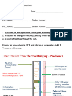 Assignment 2 - Heat Loss & Thermal Bridges Calculations - F24