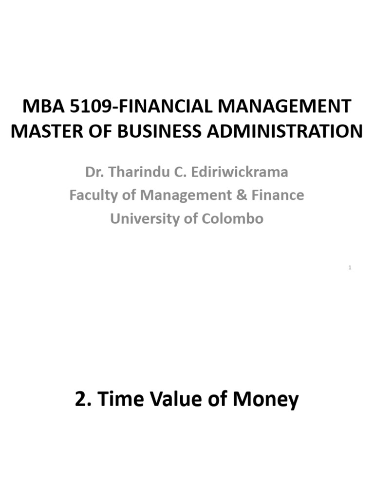 2 time value of money pdf present value interest