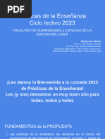 Presentación. Clase Inaugural 20.03.2022. Prácticas de La Enseñanza 2023