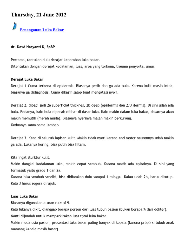 Penanganan Luka Bakar | PDF