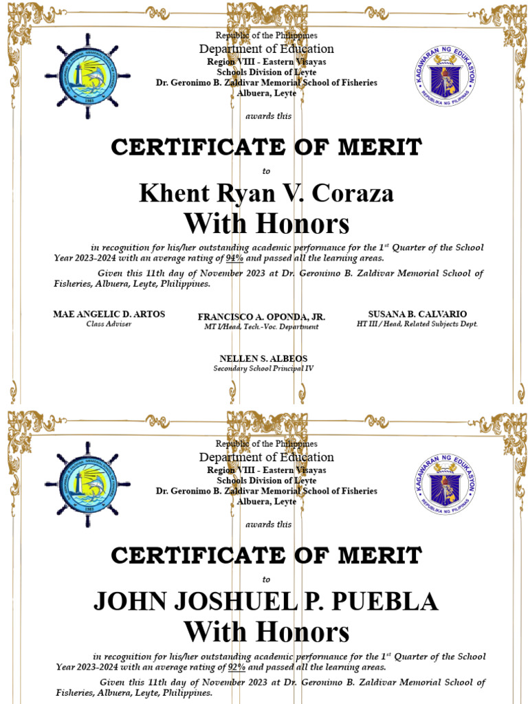 Merit 1ST | PDF | Philippines