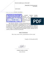 Solicito Certificado de Estudios - ROBERT PARILLO QUISPE Exp. 335-2023