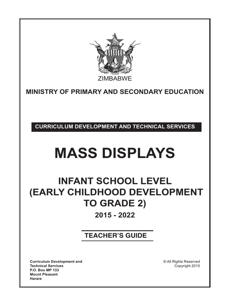 Mass Displays Infant Ecd Grade 2 PDF Curriculum Learning
