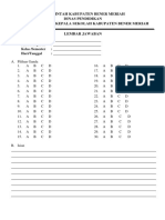 Form Lembar Jawaban Ujian