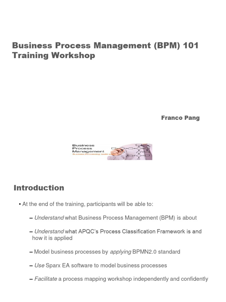 5 Business Process Management Bpm 101 Download Free Pdf