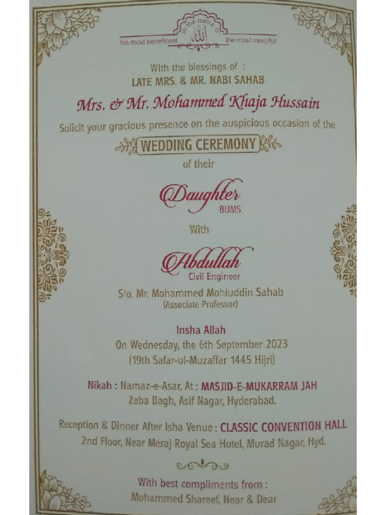 invitation card | PDF