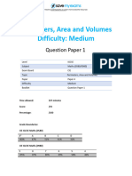 E5 PerimetersArea and Volumes 4A Medium Topic Booklet 1 CIE IGCSE Maths 1