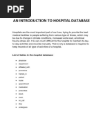 HOSPITAL DATABASE Information